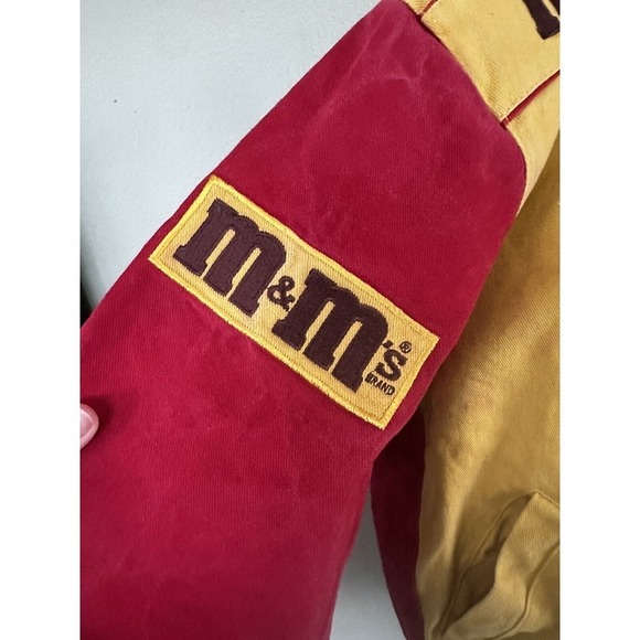 Vtg M&M NASCAR Racing Jacket JH Design Chase #36 Ernie Irvan Sz S-M Yellow Red‌‌ - Picture 5 of 16